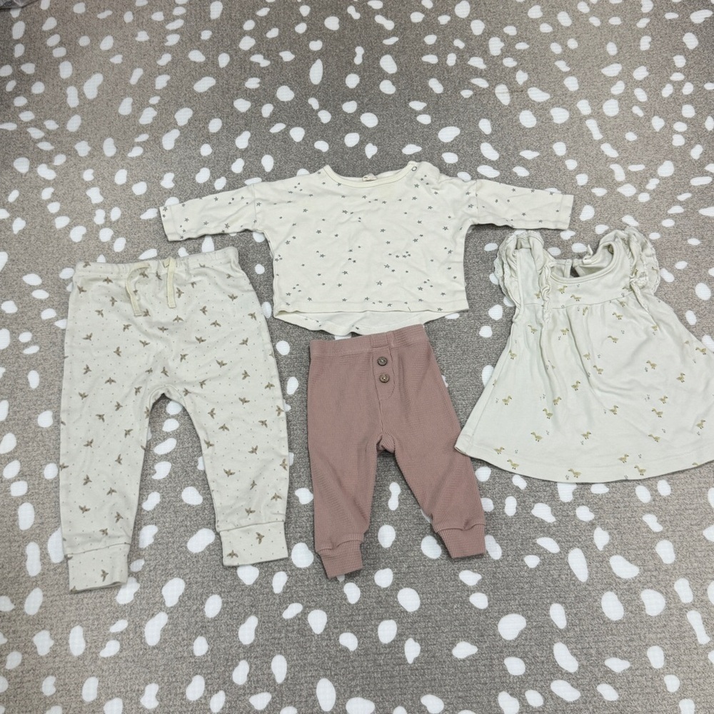 Quincy Mae lot leggings pants knit dress top long sleeve tee ducks baby girl